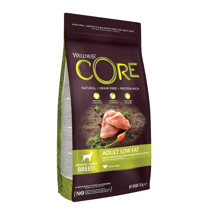 Wellness Core Xira Trofi Skulou Adult Low Fat Medium-Large Breed Glopoula 1.8kg